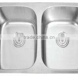 Double Equal Bowl Stainless Steel Sink Kitchen Equipment thumbnail-1