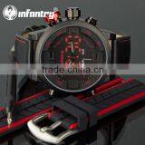 Infantry Fashion Leather Strap Military Led Display Watch thumbnail-3