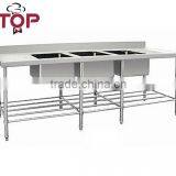 Apply to Kitchen Like in Hotel Triple Sink Bench thumbnail-2