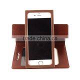 Multiple Sizes Leather Universal Rotating Case Cover for 4.5 Inch Cellurar Wholesale thumbnail-6