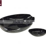 H7995 wholesale huaxing factory porcelain glossy glaze black bowl