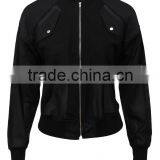 Women,s Leather Bomber Jacket