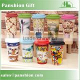 Anti hot ceramic travel coffee mug