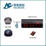 Wireless church buzzer led number table call system