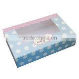 Colorful paperboard gift box with pvc window