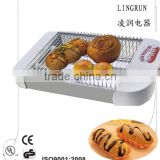 stainless steel and plastic base electric flat toaster