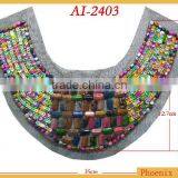 Fancy Colorful Sequins and Stones Beaded Neck Trim AI-2403 thumbnail-1