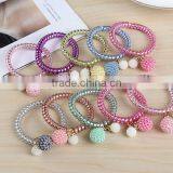 New Style Fine Elastic Hair Band With Ball thumbnail-3