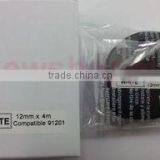 Details About 10PK Compatible Dymo 91201 BLACK ON WHITE PLASTIC LABEL Tapes 12MM x 4M QX50 thumbnail-1