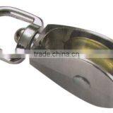 double rigid pulley zinc diecast nickel plated with competitive price