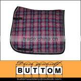 Horse Saddle Pad English Horse Saddle Pad With Stylish Color Black Binding Silver Cord Contoured Wither Superior Quality thumbnail-1