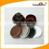 PET Jar 50g 100g 150g 250g Amber Plastic Jar With Metal Lid for Sale thumbnail-4