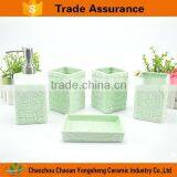 Blue And White Porcelain Craft Ceramic Bathoom Set ,home Accessory Bath Set