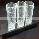 Low price high quality cracked glass candle holder