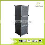 Portable White Color PP Modular Storage Cubes 35*35 cm Solid Panels-3 Cubes thumbnail-1