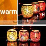 Modern Mini Colourful Glass Mosaic Candle Jar thumbnail-2