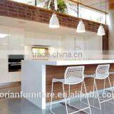 Modern Design PMMA Solid Surface +solid Wood Built Kitchen Center Bar Table thumbnail-3