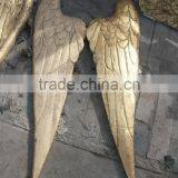 Antique Hand Carving Gold Wooden Dance Angel Wings thumbnail-1