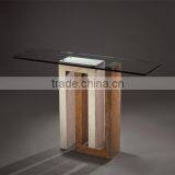 Modern Austere Iran Marble Console Table With Glass Top thumbnail-2