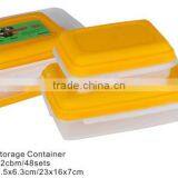 4pcs Plastic Rect.Storage Lunch Box and Food Meal Prep Containers thumbnail-2