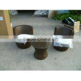 Wicker Rattan Stackable Patio Bullet Garden Coffee Set thumbnail-3