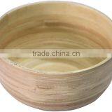 Nature Spun Bamboo Salad Bowls/ Set Clear Spun Bamboo Bowl and Spoons thumbnail-2