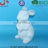 BSCI Audit Factory Easter Top Sale Ceramic Rabbit Figurines, White Porcelain Ceramic Rabbits thumbnail-5