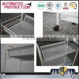 Durable Metal Foldable Kitchen Food Serving Trolley With Wheels thumbnail-6