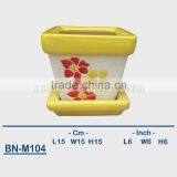 Vietnamese Ceramic Sandblasting Mini Flower Pot BN-M104 thumbnail-1
