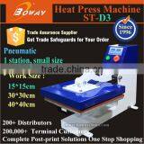Single Small Size Drawing Out Stations Pneumatic Fabric Heat Press Printing Machine thumbnail-1