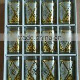 GH310 12pcs Glass Drinking Set With Bronzing Deco thumbnail-1