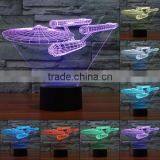 Warship Shape 3D LED Night Light 7 Color Touch Switch Lamp Xmas Gift Hot thumbnail-1