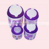 4Pcs Plastic Dustbin With Lid thumbnail-1