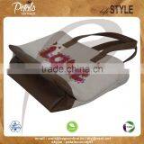 12 OZ Natural Canvas Tote Bag With Eva Padding & Inside Polyester Lining With PU Handle & Bottom With Top Zip Closure thumbnail-4