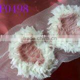 Fashion Wholesale Shabby Chiffon Flower Trim for Kid Clothes thumbnail-1