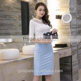 The New Korean Front Slit Skirt Was Thin Step Package Career Skirt Summer Bust Elastic Step Skirt thumbnail-2