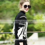 Latest Design Black and White Stripe Turtleneck Sweater for Women thumbnail-4