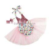 Newest Birthday Kids Tutu Skirts Sequin Romper Tutu Set 2 Piece Skirt Sets thumbnail-5