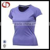 Women Compression Purple Short Sleeve Shirt thumbnail-1