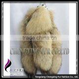 CX-R-41 Wholesale Real Fox Fur Tail Key Ring Custom Keychain thumbnail-2