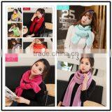 Winter Lady and Women or Men Fashion Pure Color New Warp Knit Scarf Factory thumbnail-2