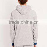 Thin Hoodie With String Blank Pullover Grey Wholesale Plain Zip Hoodies thumbnail-2