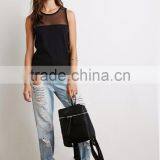 2017 Women's Sleeveless Low Armhole t Shirt Casual 100 Cotton Tank Top thumbnail-1