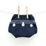 Navy Baby Underwear Button Style Infant Cotton Clothes Baby Bloomers With Diaper Cover thumbnail-1