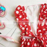 Wholesale Bonds Baby Clothes Polka Dot Jumpsuit Baby Girl Romper Flutter Shoulder Straps Adjustable Infant Clothing thumbnail-5