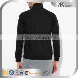 Mens Woven/Knitted Training Jacket Full Zip Tracksuit Plain Black Jacket thumbnail-5