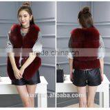 2016 New Arrival Full Pelt Fox Fur Gilet Women Fashion Whole Skin Fox Fur Vest Factory Wholesale Retail OEM Low Discount thumbnail-5
