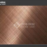 Color Cross Hairline Stainless Steel Sheet,coffee Decorative Stainless Steel Plate thumbnail-2