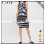 Korean Style Designer Striped & Sleeveless Maternity Clothing Dress Pregnant Women,maternity Dress thumbnail-2
