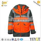 Hi-Vis Two Tone Waterproof Reflective Taped Winter Workwear Jacket thumbnail-1